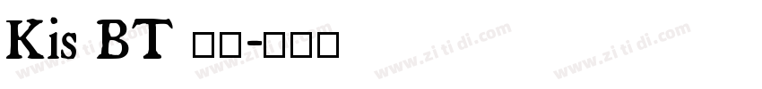 Kis BT 常规字体转换